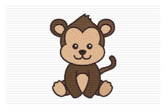 Baby Monkey Embroidery: A Cute Etsy Product Idea