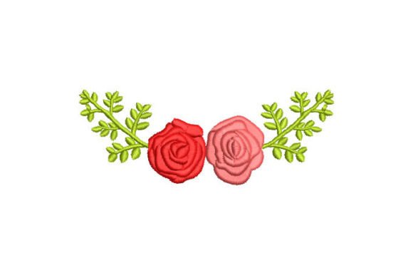 Colorful Roses with Green Leaves Embroidery Design Review