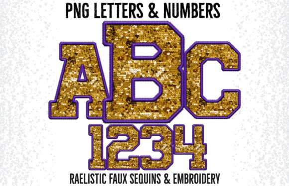 Gold Purple Faux Embroidery Alphabet: A Seller’s Review