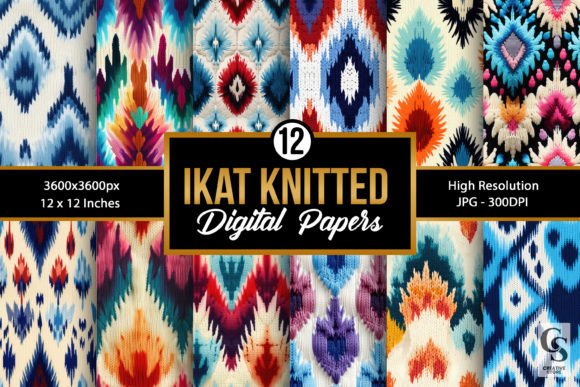 Ikat Knitted Embroidery Seamless Pattern Review