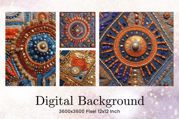 Indian Embroidery Fabric Background for Handmade Gifts
