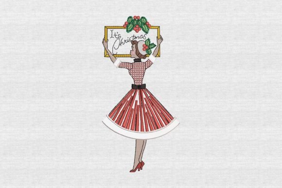 Retro Lady It’s Christmas Embroidery: A Designer’s Review
